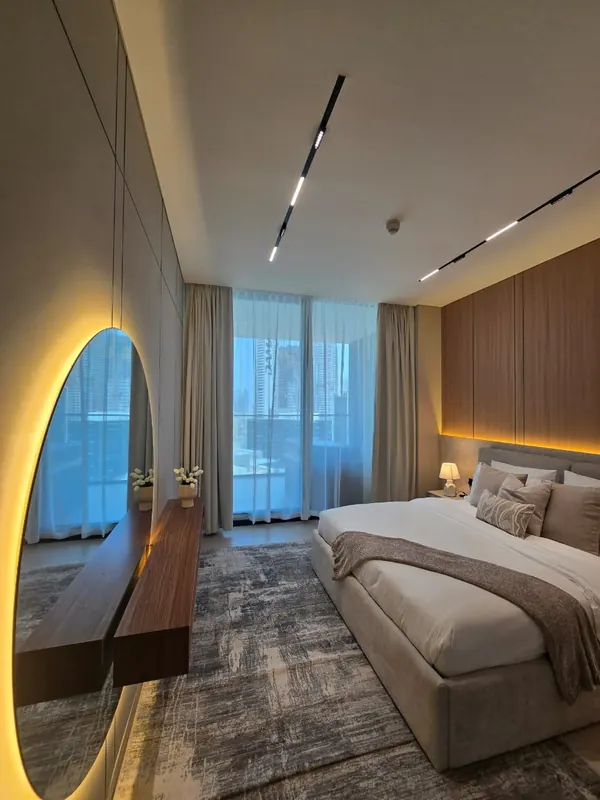 Bedroom — furnished by Nuwah Interiors