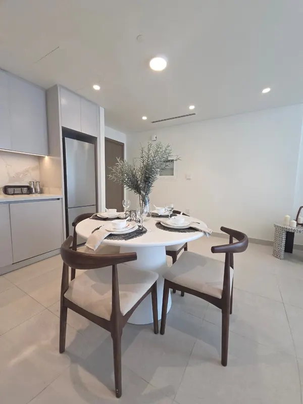 Dining & kitchen — furnished by Nuwah Interiors