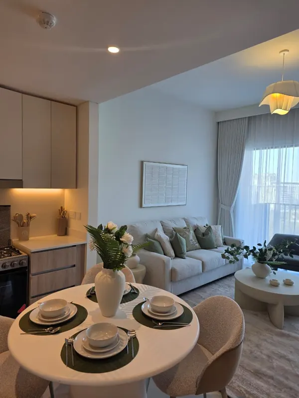 Dining & kitchen — furnished by Nuwah Interiors